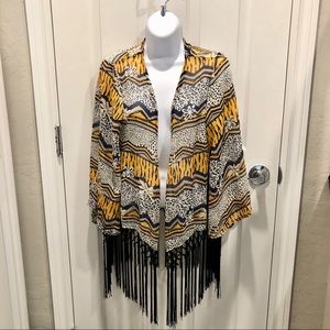 Wishlist fringed kimono